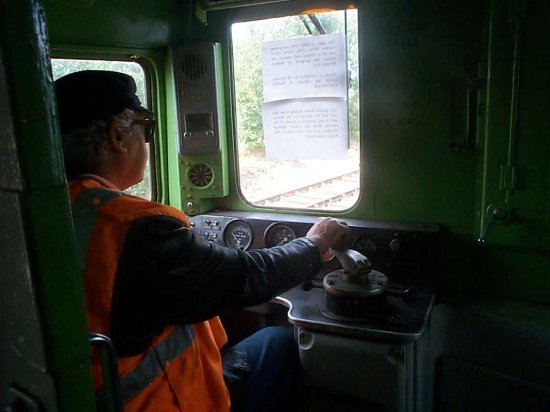 Terry Brand at the controls of the EPB